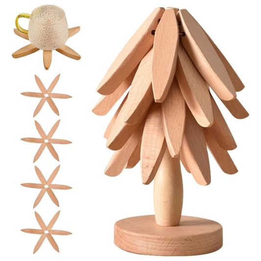 Set de sous-verres en forme de sapin de Noël